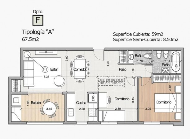 Departamento en Edificio NQ3