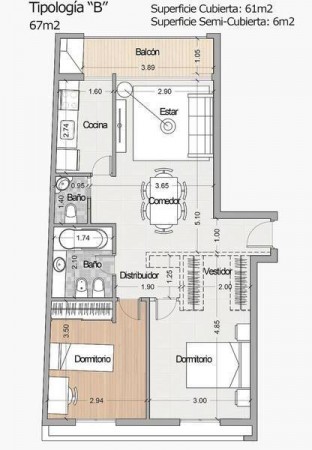 Departamento en Edificio NQ3